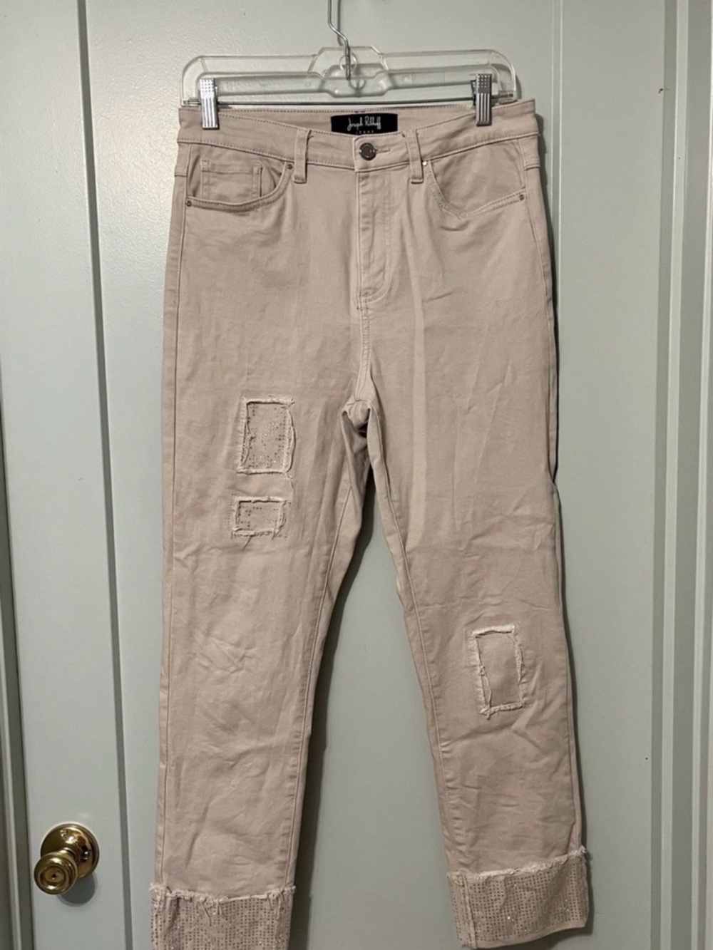 Joseph Ripkoff Moonstone Jeans 8/ 10 Embellished Cropped